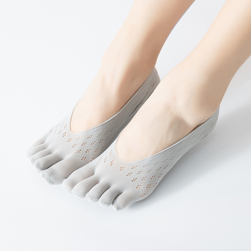 Ladies Stockings Velvet Fingers Summer Breathable Mesh Silica Gel Invisible Shallow Mouth Socks Vessels